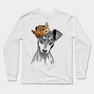 Manchester Terrier Dog King Queen Wearing Crown Long Sleeve T-Shirt